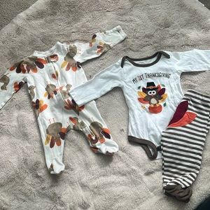 Thanksgiving pajamas and outfit bundle.